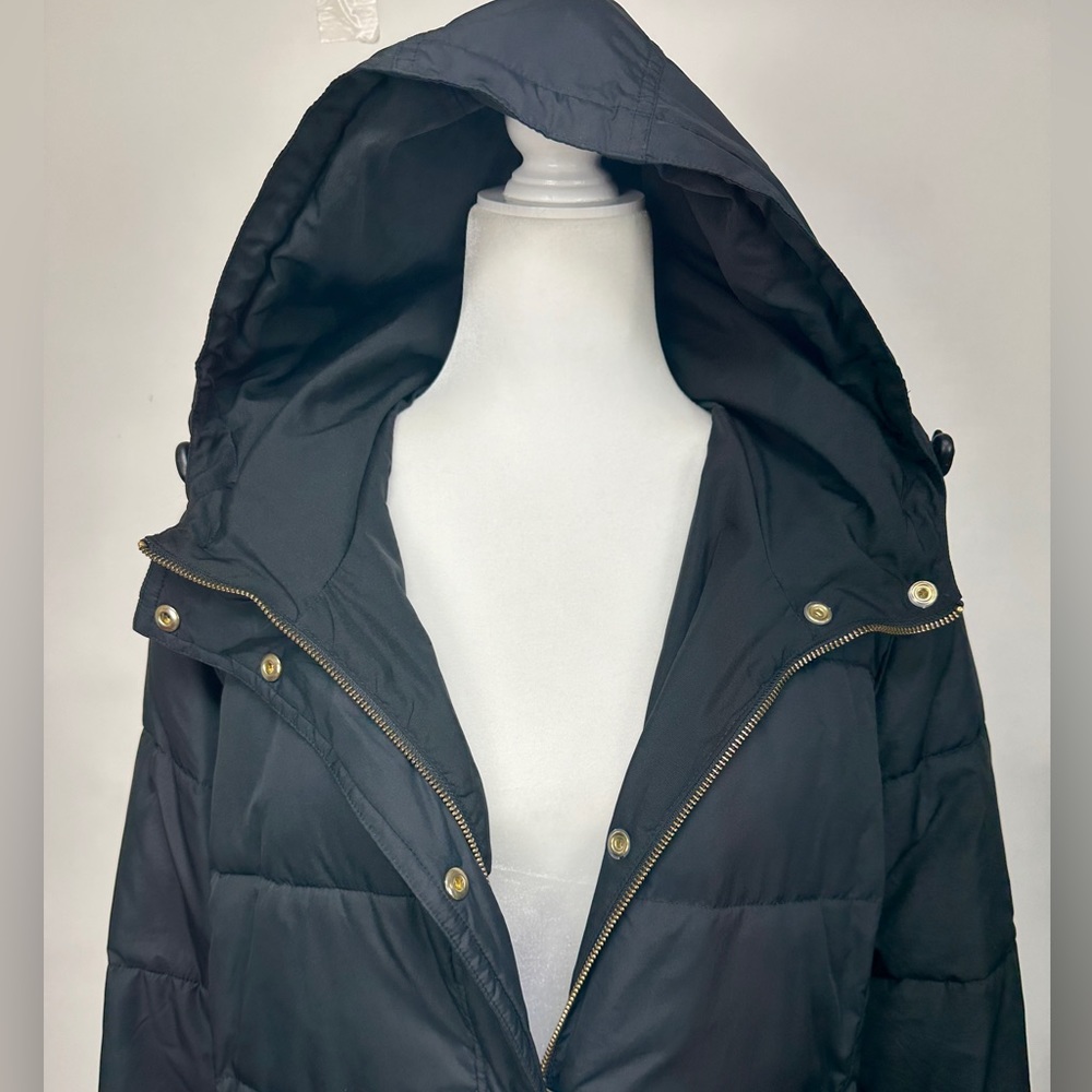 J. Crew Mercantile Long Puffer Coat Black J6870 Size 2X - Picture 5 of 12